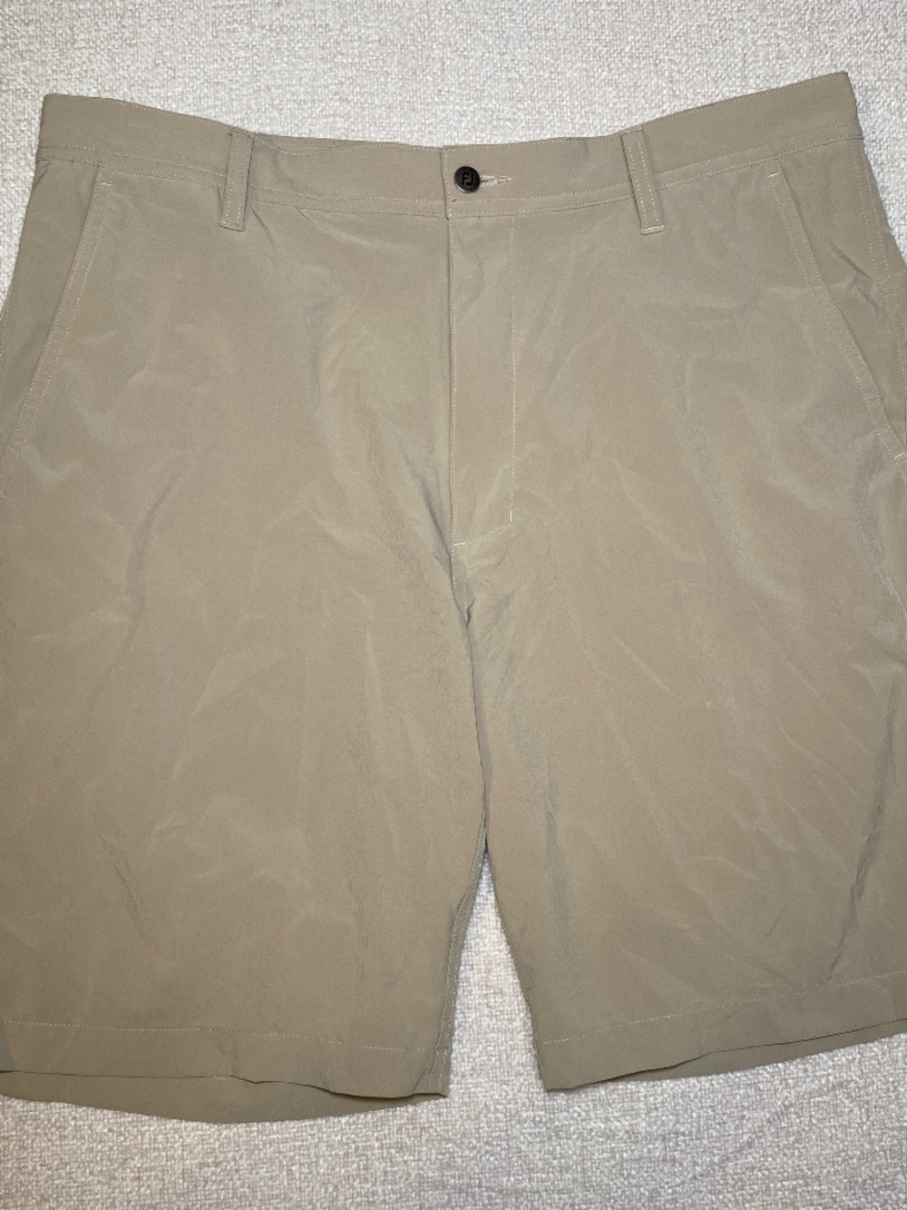 FootJoy Shorts Mens 36 Tan Beige Golf Performance Stretch Flat Front Athletic
